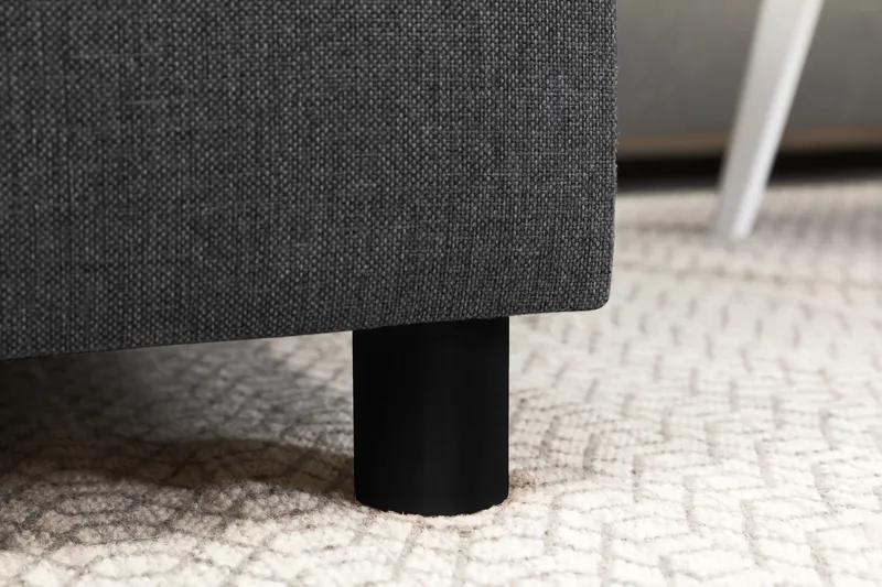 Crazy 4-sits Högervänd L-formad Schäslongsoffa i Tyg - Mörkgrå - Möbler - Vardagsrum - Soffor - Divansoffa & schäslong