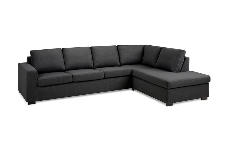 Crazy 4-sits Högervänd L-formad Schäslongsoffa i Tyg - Mörkgrå - Möbler - Vardagsrum - Soffor - Divansoffa & schäslong
