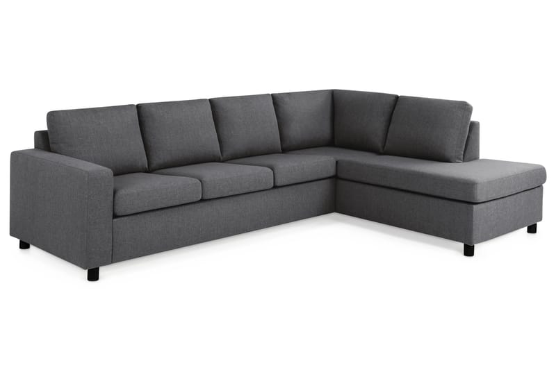 Crazy 4-sits Högervänd L-formad Schäslongsoffa i Tyg - Mörkgrå - Möbler - Vardagsrum - Soffor - Divansoffa & schäslong
