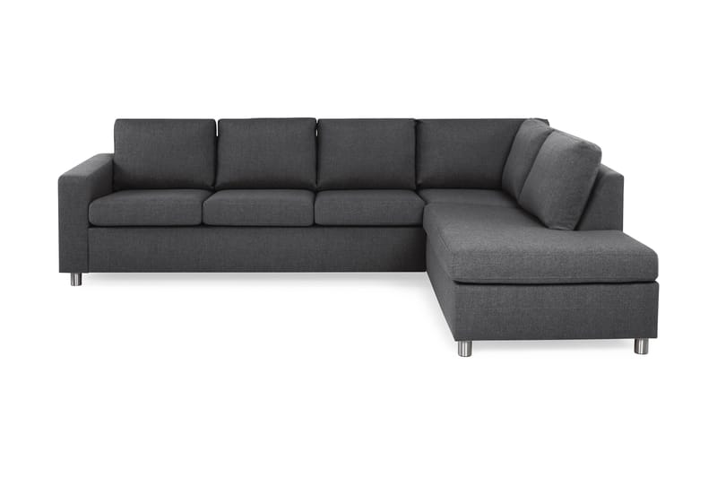 Crazy 4-sits Högervänd L-formad Schäslongsoffa i Tyg - Mörkgrå - Möbler - Vardagsrum - Soffor - Divansoffa & schäslong