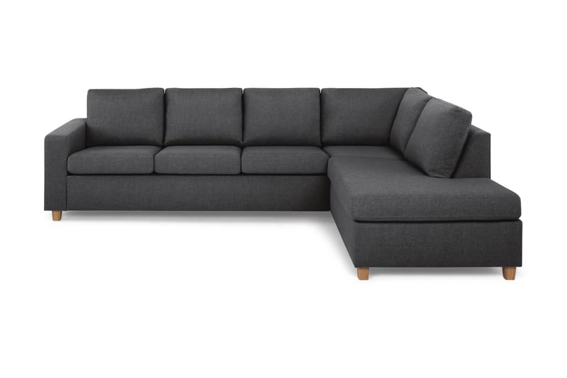 Crazy 4-sits Högervänd L-formad Schäslongsoffa i Tyg - Mörkgrå - Möbler - Vardagsrum - Soffor - Divansoffa & schäslong