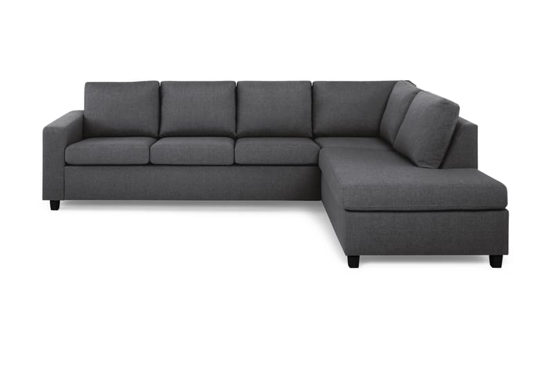 Crazy 4-sits Högervänd L-formad Schäslongsoffa i Tyg - Mörkgrå - Möbler - Vardagsrum - Soffor - Divansoffa & schäslong