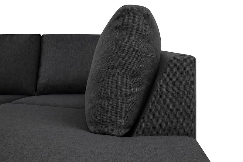 Crazy 4-sits Högervänd L-formad Schäslongsoffa i Tyg - Mörkgrå - Möbler - Vardagsrum - Soffor - Divansoffa & schäslong