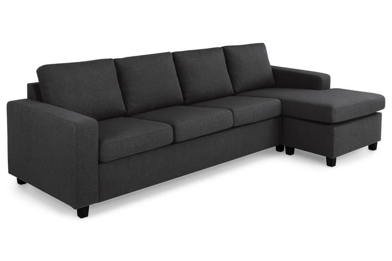 Crazy 4-sits Vändbar L-formad Divansoffa i Tyg - Antracit - Möbler - Vardagsrum - Soffor - Divansoffa & schäslong