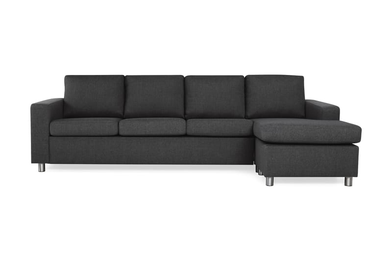 Crazy 4-sits Vändbar L-formad Divansoffa i Tyg - Antracit - Möbler - Vardagsrum - Soffor - Divansoffa & schäslong