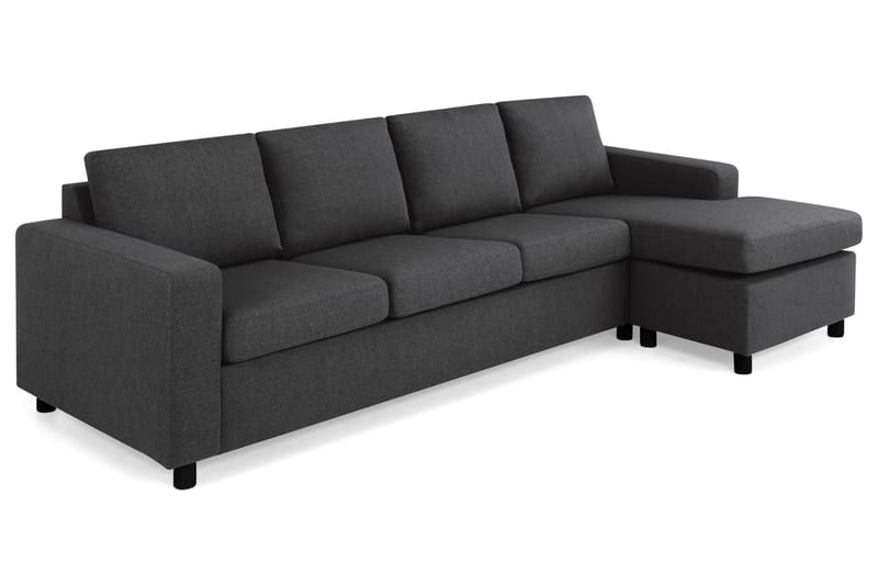 Crazy 4-sits Vändbar L-formad Divansoffa i Tyg - Antracit - Möbler - Vardagsrum - Soffor - Divansoffa & schäslong