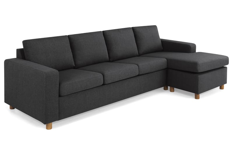 Crazy 4-sits Vändbar L-formad Divansoffa i Tyg - Antracit - Möbler - Vardagsrum - Soffor - Divansoffa & schäslong
