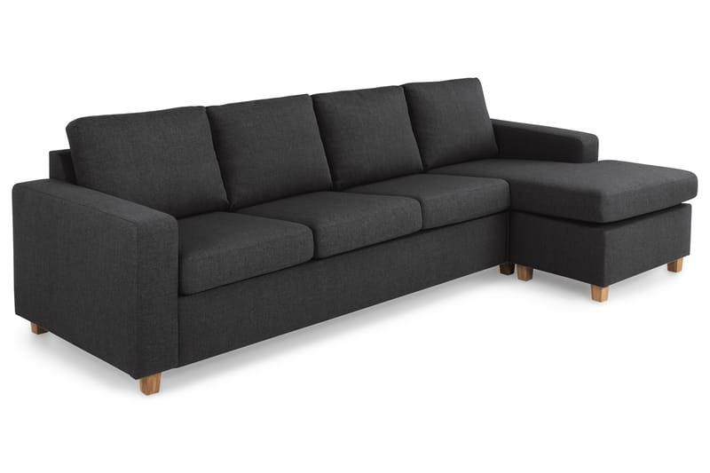 Crazy 4-sits Vändbar L-formad Divansoffa i Tyg - Antracit - Möbler - Vardagsrum - Soffor - Divansoffa & schäslong