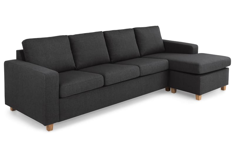 Crazy 4-sits Vändbar L-formad Divansoffa i Tyg - Antracit - Möbler - Vardagsrum - Soffor - Divansoffa & schäslong