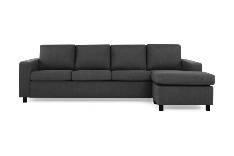 Crazy 4-sits Vändbar L-formad Divansoffa i Tyg - Antracit - Möbler - Vardagsrum - Soffor - Divansoffa & schäslong