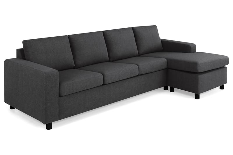 Crazy 4-sits Vändbar L-formad Divansoffa i Tyg - Antracit - Möbler - Vardagsrum - Soffor - Divansoffa & schäslong