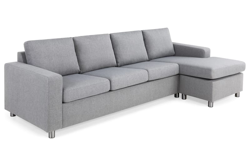 Crazy 4-sits Vändbar L-formad Divansoffa i Tyg - Grå - Möbler - Vardagsrum - Soffor - Divansoffa & schäslong