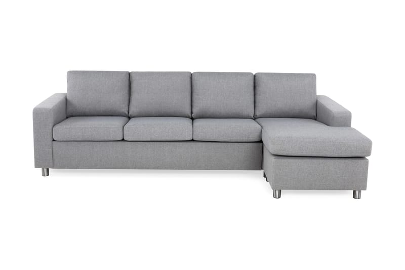 Crazy 4-sits Vändbar L-formad Divansoffa i Tyg - Grå - Möbler - Vardagsrum - Soffor - Divansoffa & schäslong