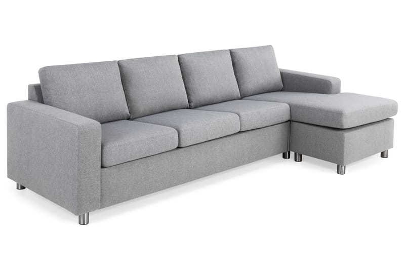 Crazy 4-sits Vändbar L-formad Divansoffa i Tyg - Grå - Möbler - Vardagsrum - Soffor - Divansoffa & schäslong