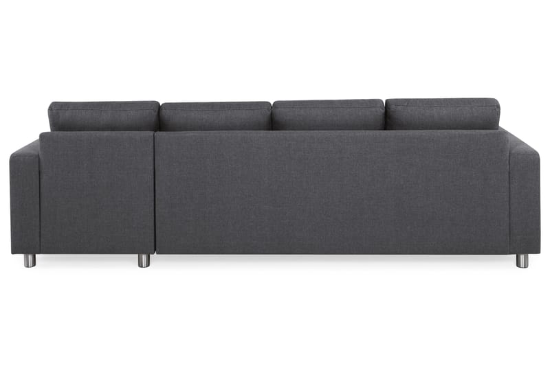 Crazy 4-sits Vändbar L-formad Divansoffa i Tyg - Mörkgrå - Möbler - Vardagsrum - Soffor - Divansoffa & schäslong
