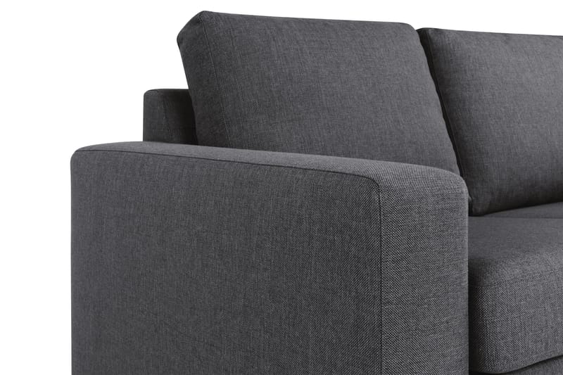 Crazy 4-sits Vändbar L-formad Divansoffa i Tyg - Mörkgrå - Möbler - Vardagsrum - Soffor - Divansoffa & schäslong