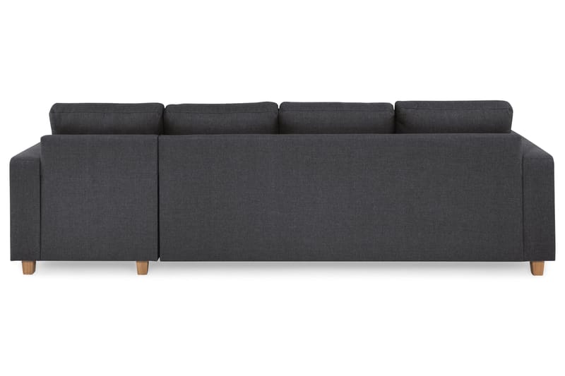 Crazy 4-sits Vändbar L-formad Divansoffa i Tyg - Mörkgrå - Möbler - Vardagsrum - Soffor - Divansoffa & schäslong