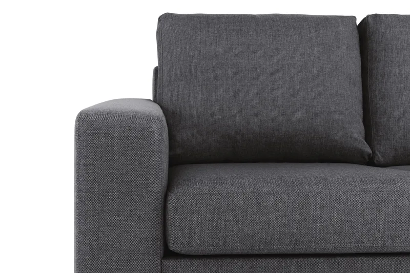 Crazy 4-sits Vändbar L-formad Divansoffa i Tyg - Mörkgrå - Möbler - Vardagsrum - Soffor - Divansoffa & schäslong