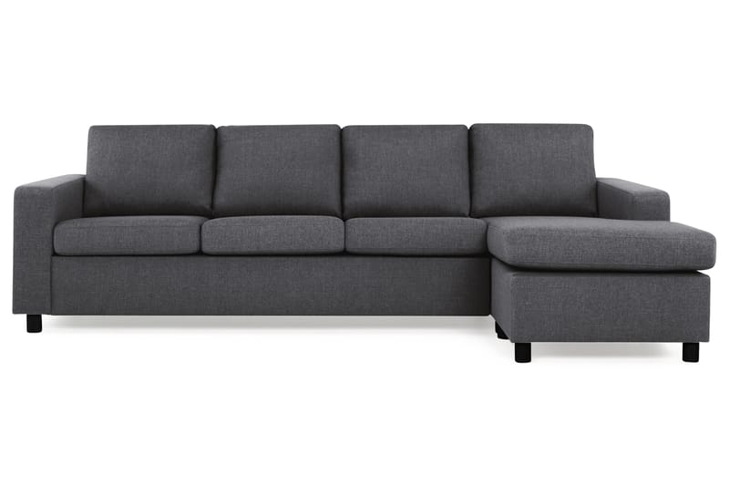 Crazy 4-sits Vändbar L-formad Divansoffa i Tyg - Mörkgrå - Möbler - Vardagsrum - Soffor - Divansoffa & schäslong