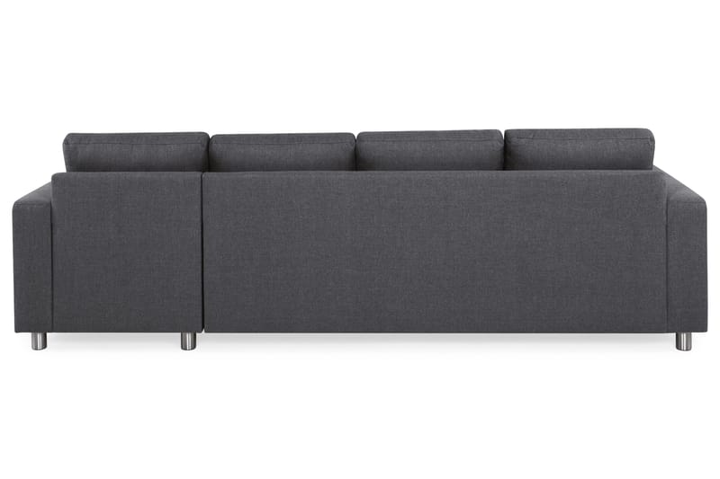 Crazy 4-sits Vändbar L-formad Divansoffa i Tyg - Mörkgrå - Möbler - Vardagsrum - Soffor - Divansoffa & schäslong