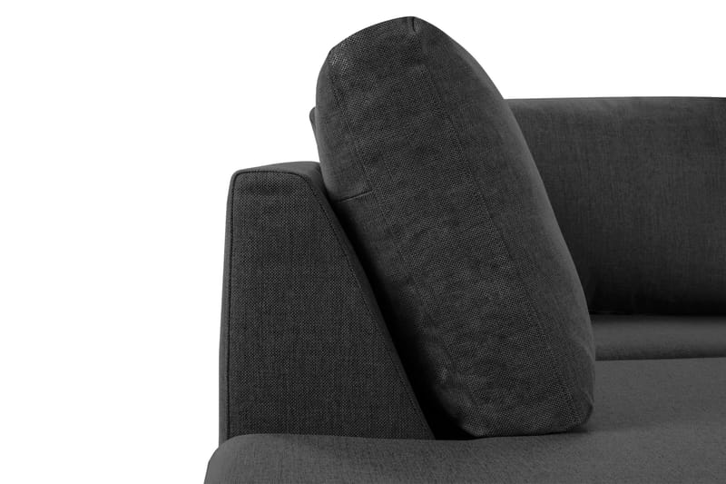 Crazy 4-sits Vänstervänd L-formad Schäslongsoffa i Tyg - Antracit - Möbler - Vardagsrum - Soffor - Divansoffa & schäslong