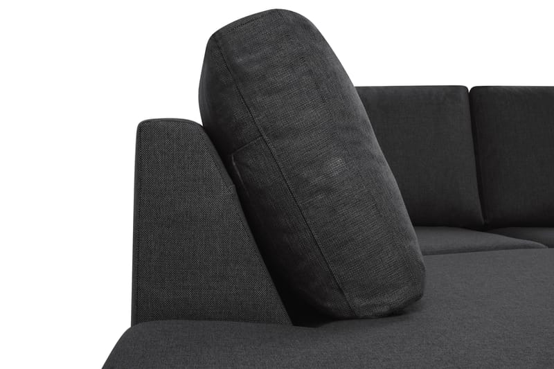 Crazy 4-sits Vänstervänd L-formad Schäslongsoffa i Tyg - Antracit - Möbler - Vardagsrum - Soffor - Divansoffa & schäslong