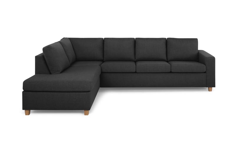 Crazy 4-sits Vänstervänd L-formad Schäslongsoffa i Tyg - Antracit - Möbler - Vardagsrum - Soffor - Divansoffa & schäslong
