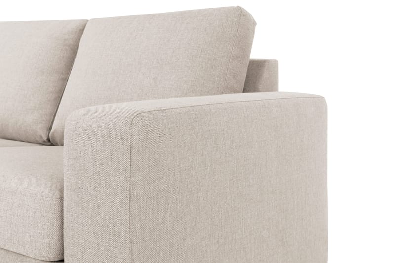 Crazy 4-sits Vänstervänd L-formad Schäslongsoffa i Tyg - Beige - Möbler - Vardagsrum - Soffor - Divansoffa & schäslong