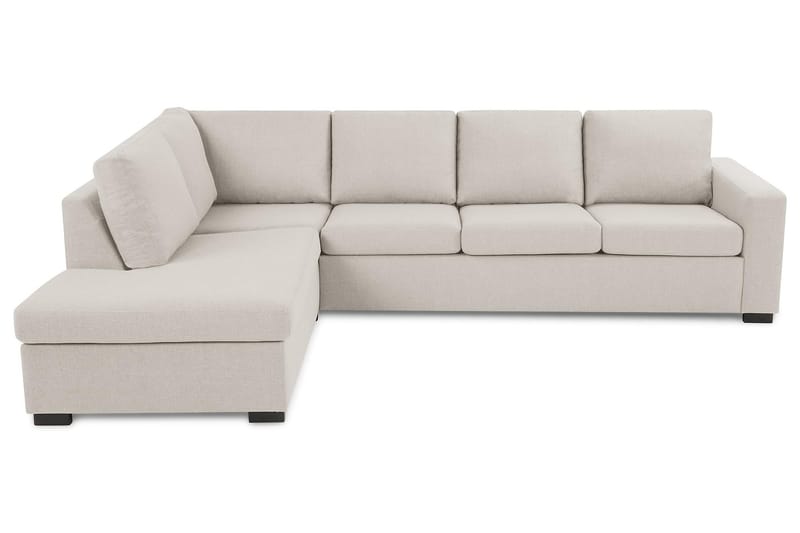 Crazy 4-sits Vänstervänd L-formad Schäslongsoffa i Tyg - Beige - Möbler - Vardagsrum - Soffor - Divansoffa & schäslong