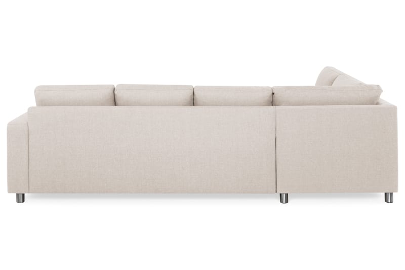 Crazy 4-sits Vänstervänd L-formad Schäslongsoffa i Tyg - Beige - Möbler - Vardagsrum - Soffor - Divansoffa & schäslong