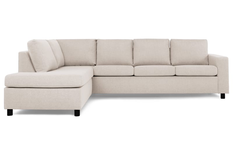 Crazy 4-sits Vänstervänd L-formad Schäslongsoffa i Tyg - Beige - Möbler - Vardagsrum - Soffor - Divansoffa & schäslong