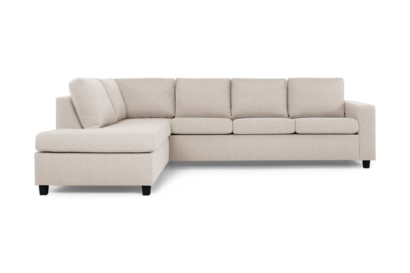 Crazy 4-sits Vänstervänd L-formad Schäslongsoffa i Tyg - Beige - Möbler - Vardagsrum - Soffor - Divansoffa & schäslong
