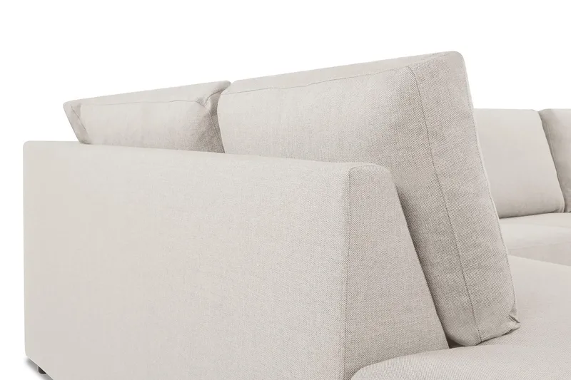 Crazy 4-sits Vänstervänd L-formad Schäslongsoffa i Tyg - Beige - Möbler - Vardagsrum - Soffor - Divansoffa & schäslong