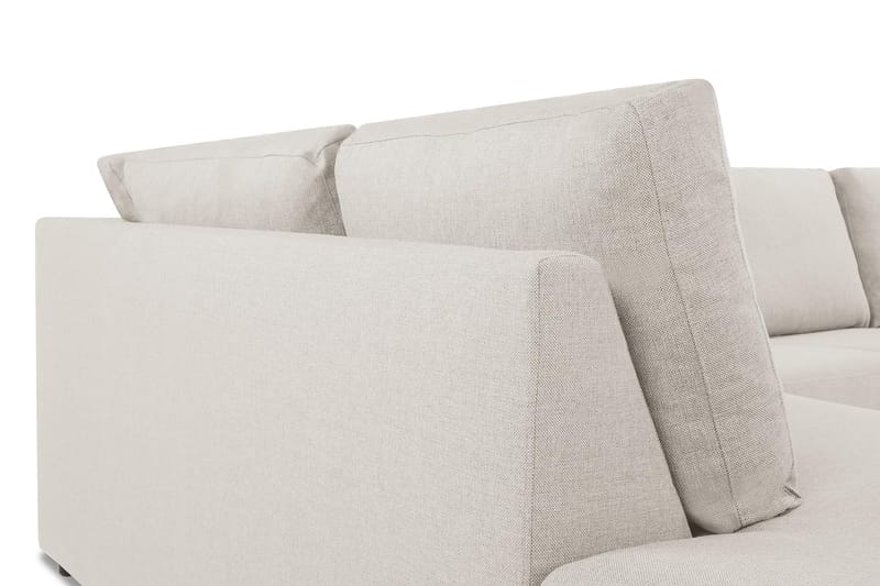 Crazy 4-sits Vänstervänd L-formad Schäslongsoffa i Tyg - Beige - Möbler - Vardagsrum - Soffor - Divansoffa & schäslong