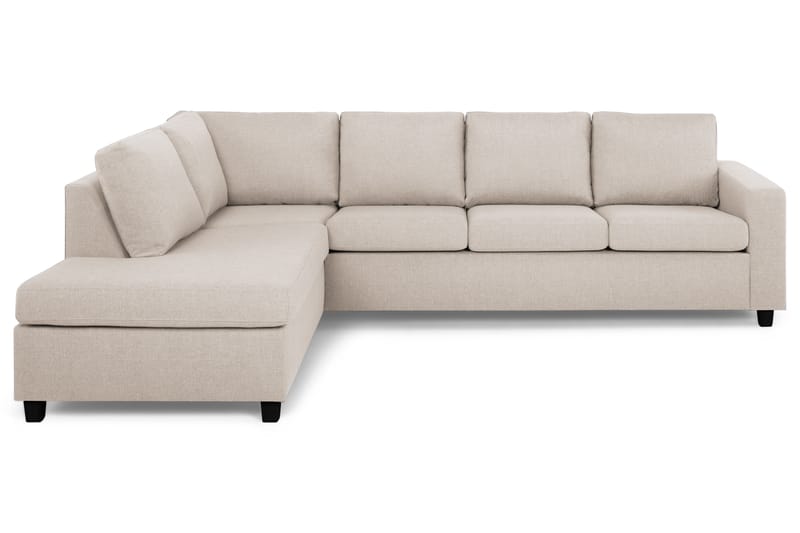 Crazy 4-sits Vänstervänd L-formad Schäslongsoffa i Tyg - Beige - Möbler - Vardagsrum - Soffor - Divansoffa & schäslong