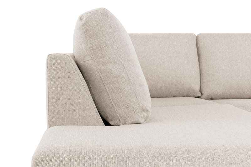 Crazy 4-sits Vänstervänd L-formad Schäslongsoffa i Tyg - Beige - Möbler - Vardagsrum - Soffor - Divansoffa & schäslong
