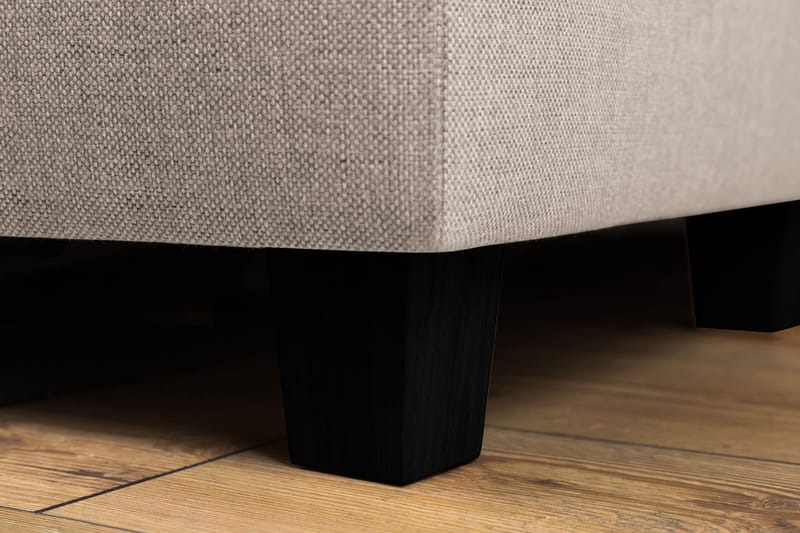 Crazy 4-sits Vänstervänd L-formad Schäslongsoffa i Tyg - Beige - Möbler - Vardagsrum - Soffor - Divansoffa & schäslong