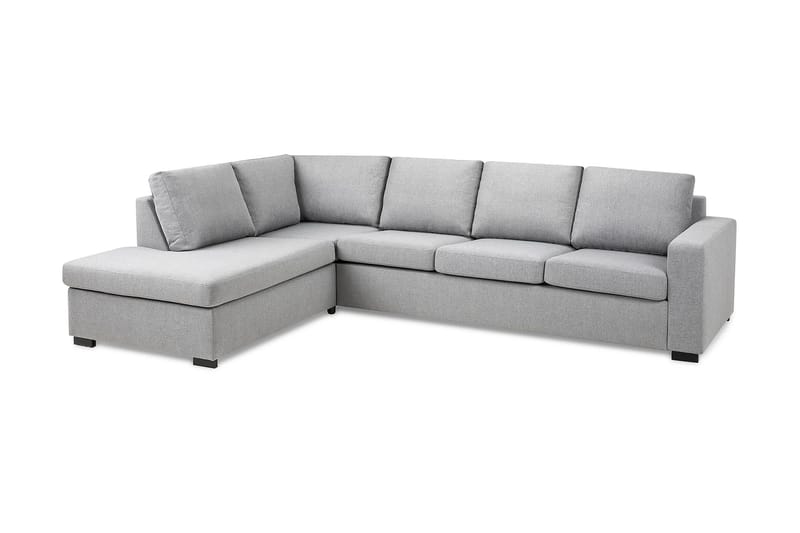 Crazy 4-sits Vänstervänd L-formad Schäslongsoffa i Tyg - Grå - Möbler - Vardagsrum - Soffor - Divansoffa & schäslong