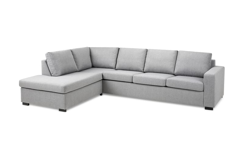Crazy 4-sits Vänstervänd L-formad Schäslongsoffa i Tyg - Grå - Möbler - Vardagsrum - Soffor - Divansoffa & schäslong