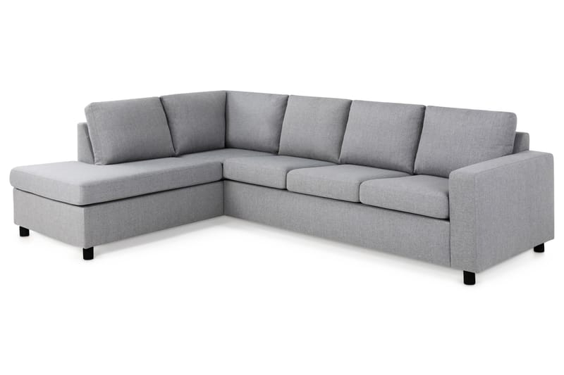 Crazy 4-sits Vänstervänd L-formad Schäslongsoffa i Tyg - Grå - Möbler - Vardagsrum - Soffor - Divansoffa & schäslong