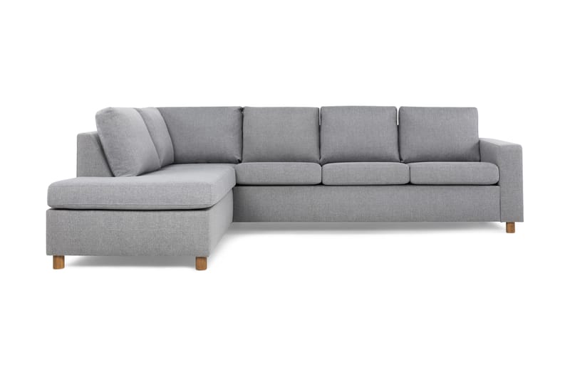 Crazy 4-sits Vänstervänd L-formad Schäslongsoffa i Tyg - Grå - Möbler - Vardagsrum - Soffor - Divansoffa & schäslong