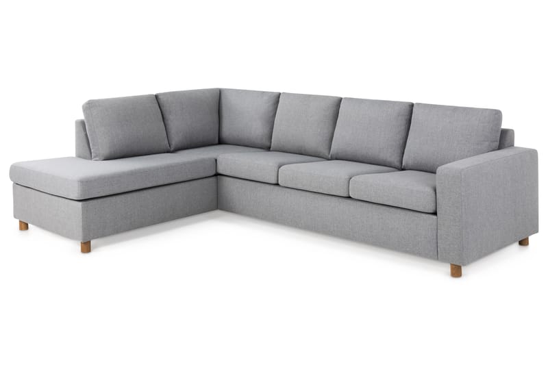 Crazy 4-sits Vänstervänd L-formad Schäslongsoffa i Tyg - Grå - Möbler - Vardagsrum - Soffor - Divansoffa & schäslong