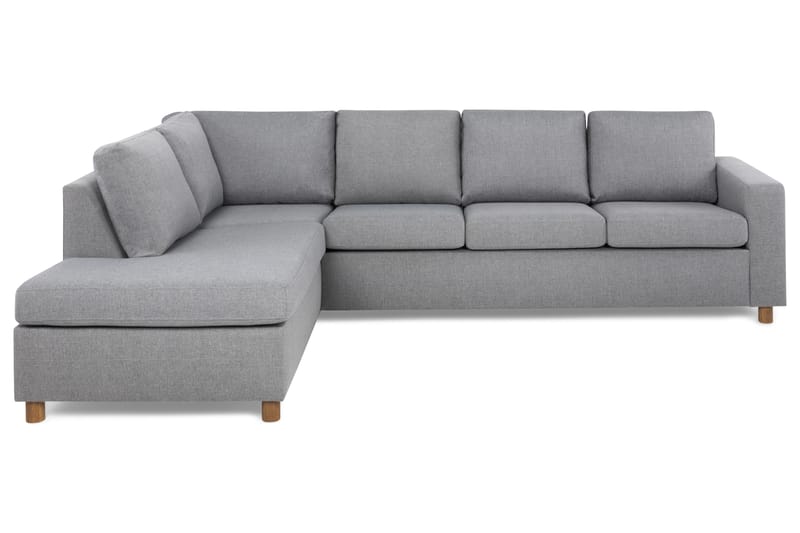 Crazy 4-sits Vänstervänd L-formad Schäslongsoffa i Tyg - Grå - Möbler - Vardagsrum - Soffor - Divansoffa & schäslong