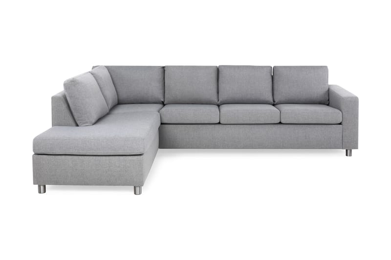 Crazy 4-sits Vänstervänd L-formad Schäslongsoffa i Tyg - Grå - Möbler - Vardagsrum - Soffor - Divansoffa & schäslong