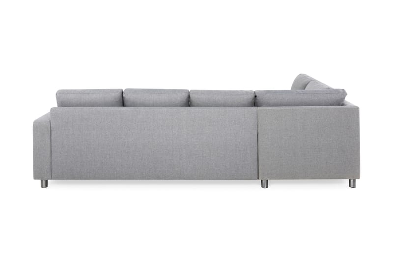 Crazy 4-sits Vänstervänd L-formad Schäslongsoffa i Tyg - Grå - Möbler - Vardagsrum - Soffor - Divansoffa & schäslong