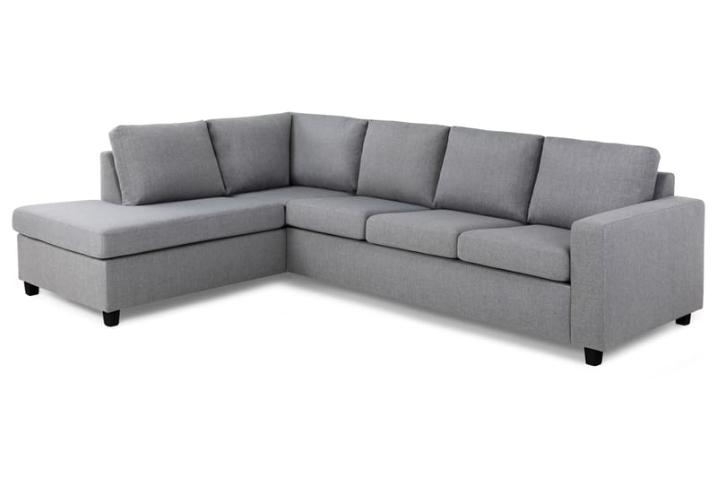 Crazy 4-sits Vänstervänd L-formad Schäslongsoffa i Tyg - Grå - Möbler - Vardagsrum - Soffor - Divansoffa & schäslong