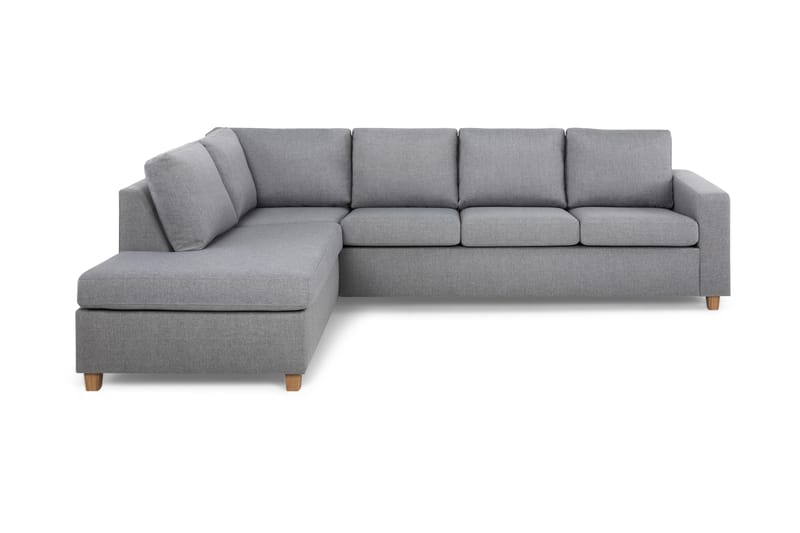 Crazy 4-sits Vänstervänd L-formad Schäslongsoffa i Tyg - Grå - Möbler - Vardagsrum - Soffor - Divansoffa & schäslong