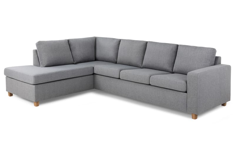 Crazy 4-sits Vänstervänd L-formad Schäslongsoffa i Tyg - Grå - Möbler - Vardagsrum - Soffor - Divansoffa & schäslong