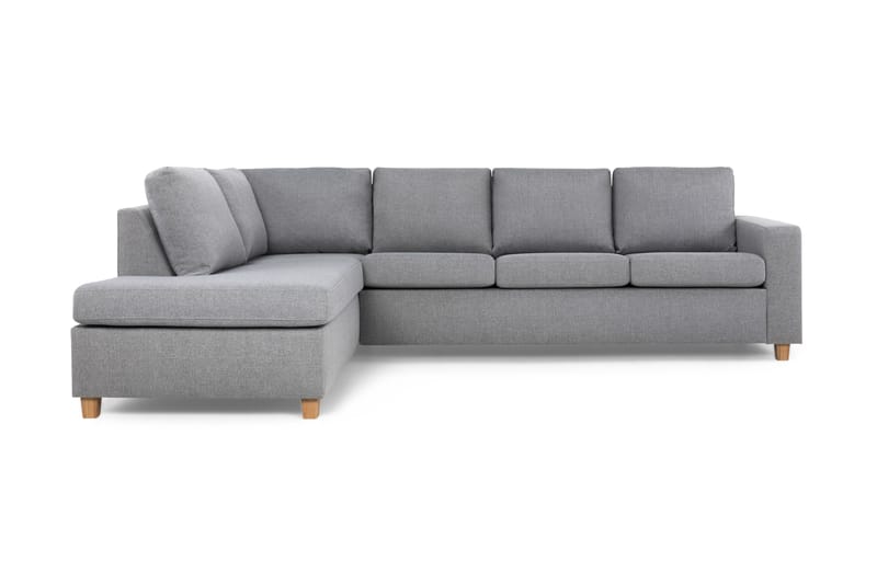 Crazy 4-sits Vänstervänd L-formad Schäslongsoffa i Tyg - Grå - Möbler - Vardagsrum - Soffor - Divansoffa & schäslong