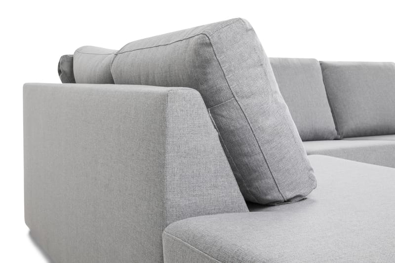 Crazy 4-sits Vänstervänd L-formad Schäslongsoffa i Tyg - Grå - Möbler - Vardagsrum - Soffor - Divansoffa & schäslong